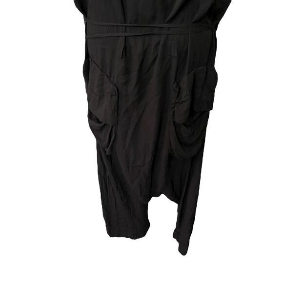 Studio B3 IT 40 / 42 Romper One Piece Black Thin Sleeveless Vneck Pockets - Picture 14 of 15